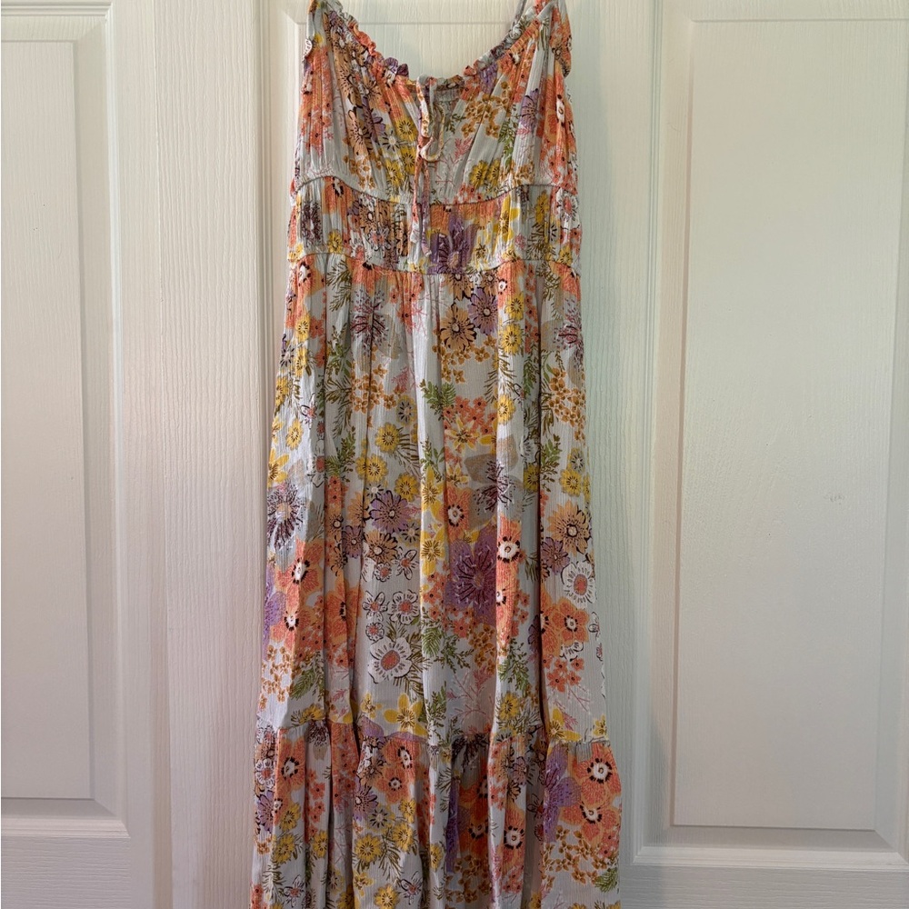 Floral Maxi Dress with Ruffle Details